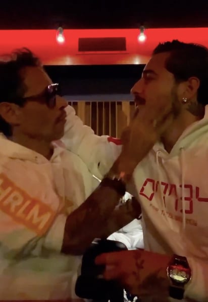 Maluma appears with Marc Anthony