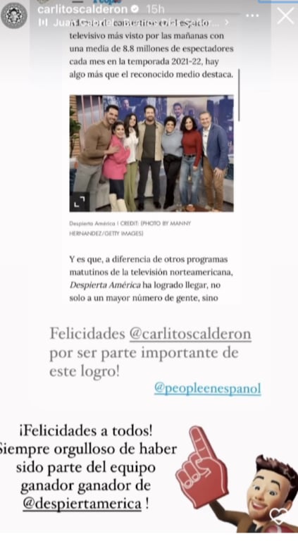 Carlitos Calderón leaves his point of view