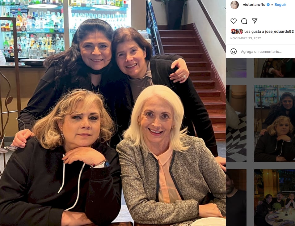 Victoria Ruffo de luto por su mamá
