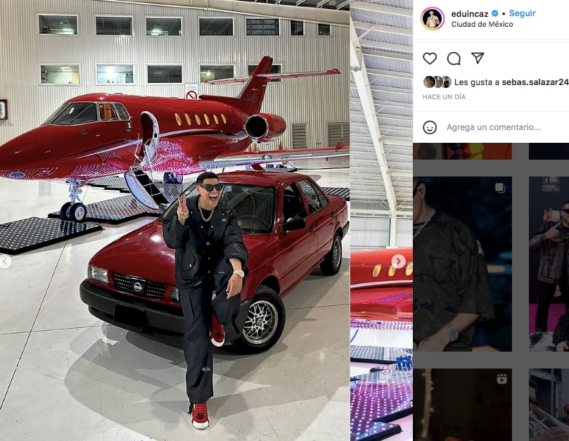 Presumió su avión el líder de Grupo Firme 