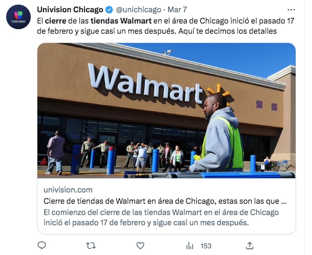 Walmart closing stores April