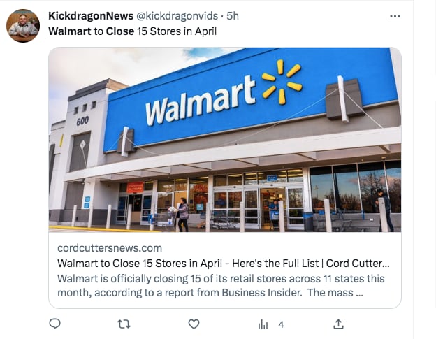 Walmart closing stores