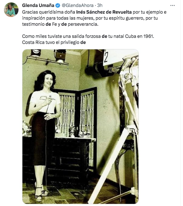 Inés Sánchez de Revuelta de luto 