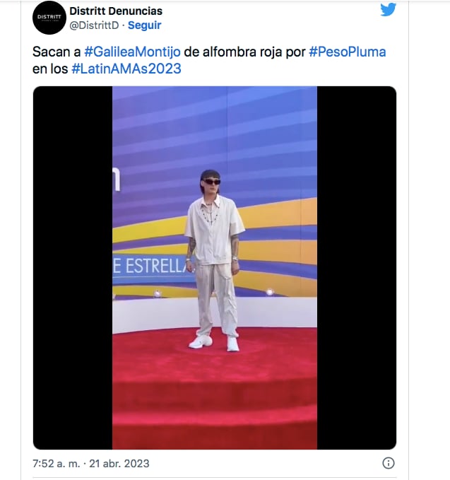 Peso Pluma llega a los Latin AMA's