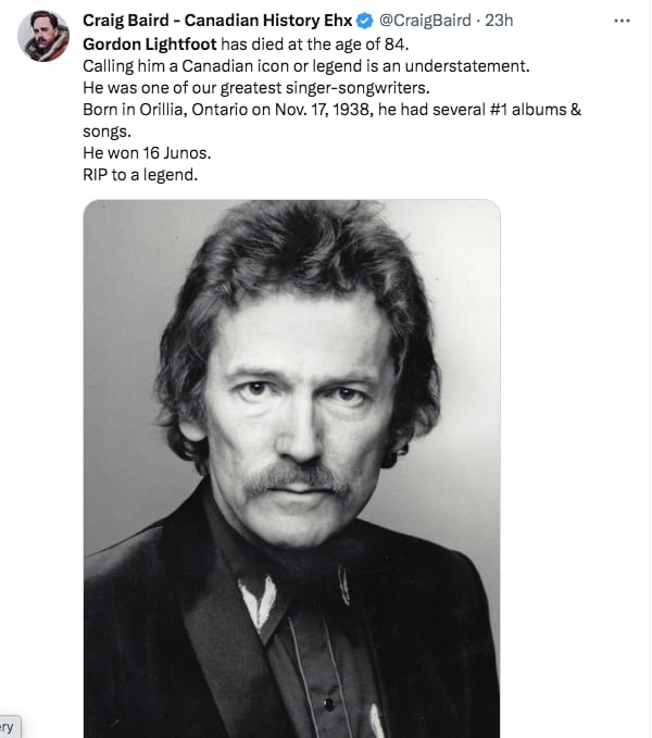 Gordon Lightfoot murió