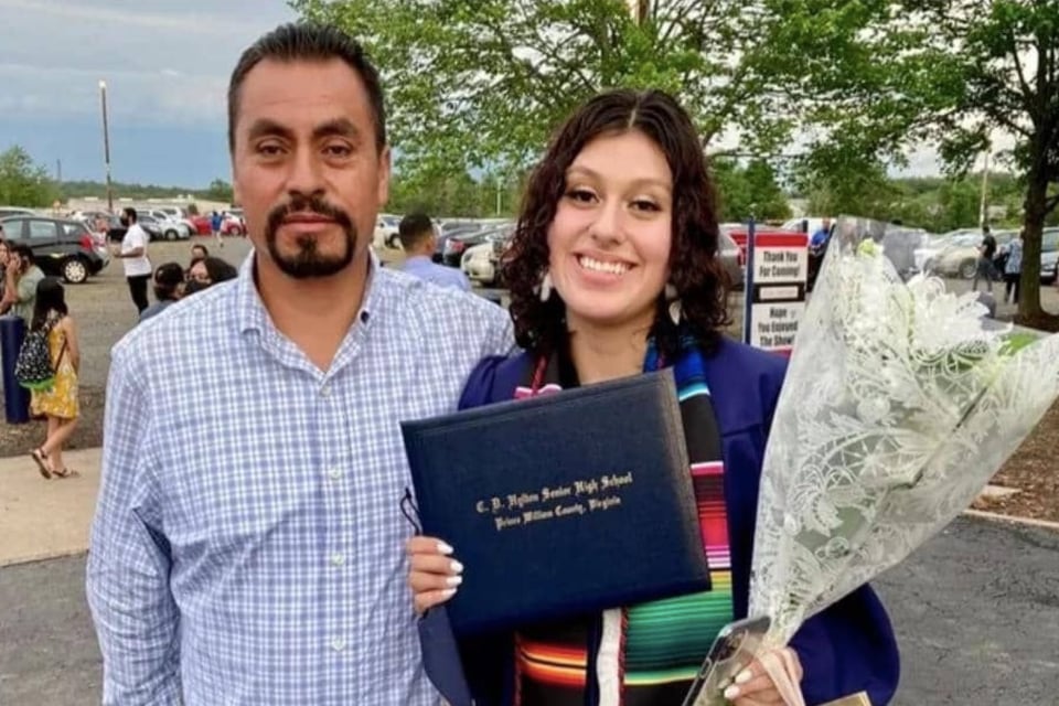 Joven hispano golpea a su padre, Juan Piña Recendiz, latino, asesinato, homicidio, crimen / FOTO: Policía del Condado de Prince William / GoFundMe