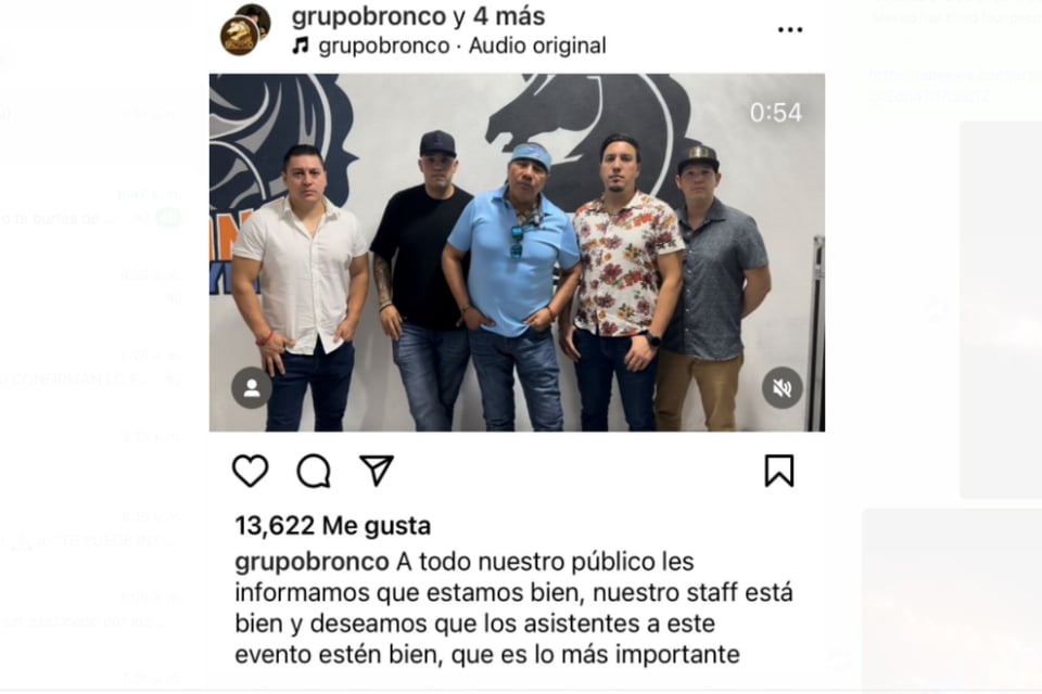Grupo Bronco, tragedia, muertos, luto, música
