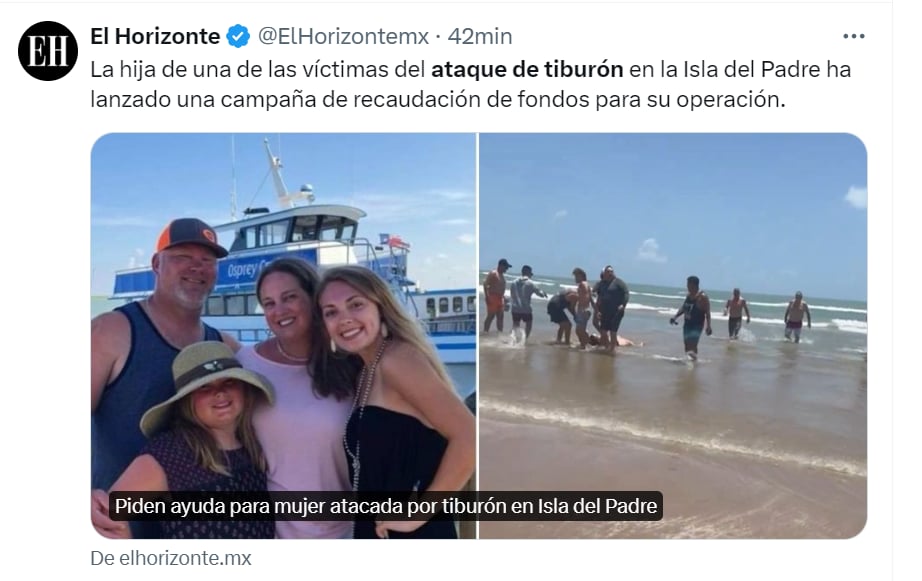 Cuatro ataques, isla del padre, texas, mujer