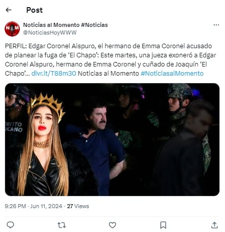 Chapo Guzmán, Narco, México, Estados Unidos Hermano de Emma Coronel Libre