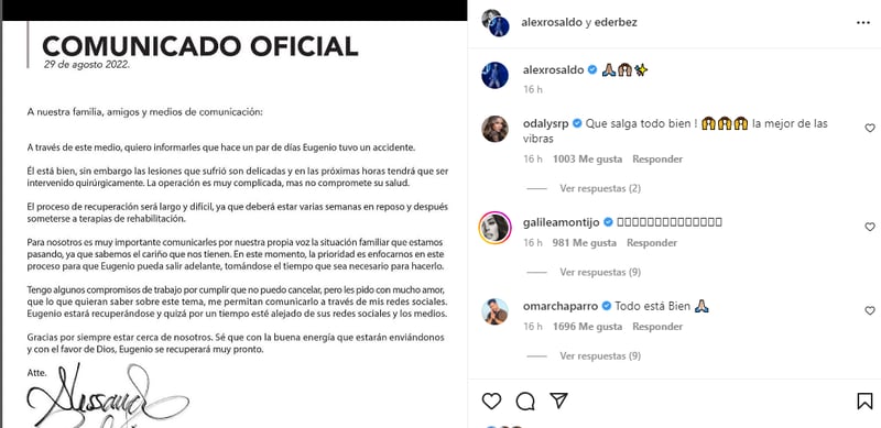 ¿Qué le pasó a Eugenio Derbez?