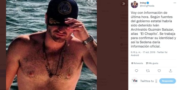 Luxurious weapons of the son of 'El Chapo'