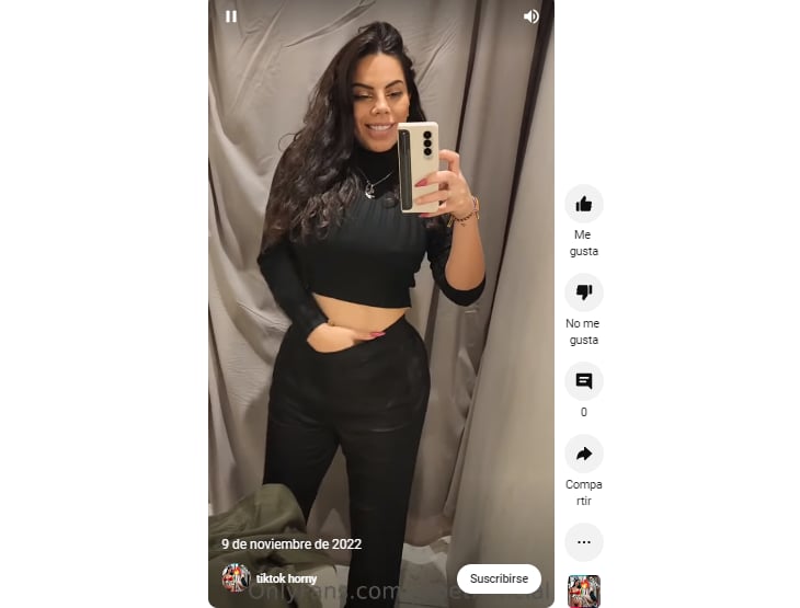 Lizbeth Rodríguez records herself doing the 