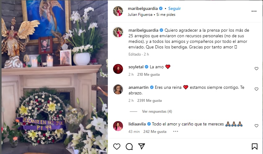 In this urn now rest the remains of 'Juliancito'