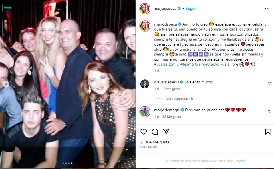 La actriz señaló: "Te voy a extrañar mucho"