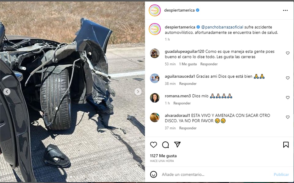 "Por fortuna Pancho Barraza se encuentra bien"
