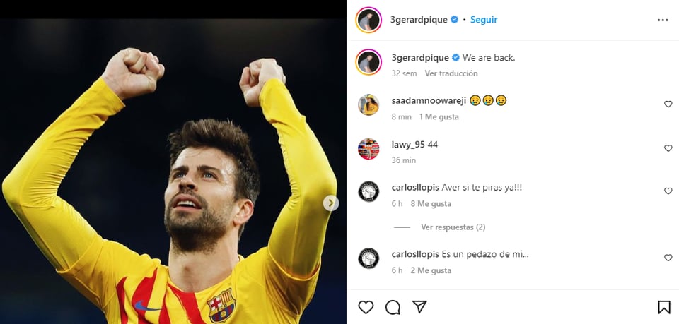 The player's retirement comes months after his separation from Shakira