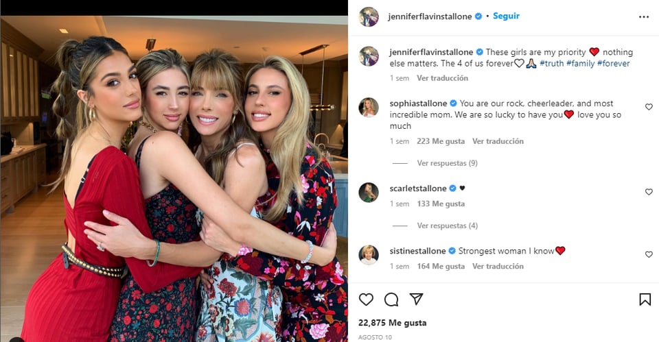 Sus hijas están del lado de Jennifer