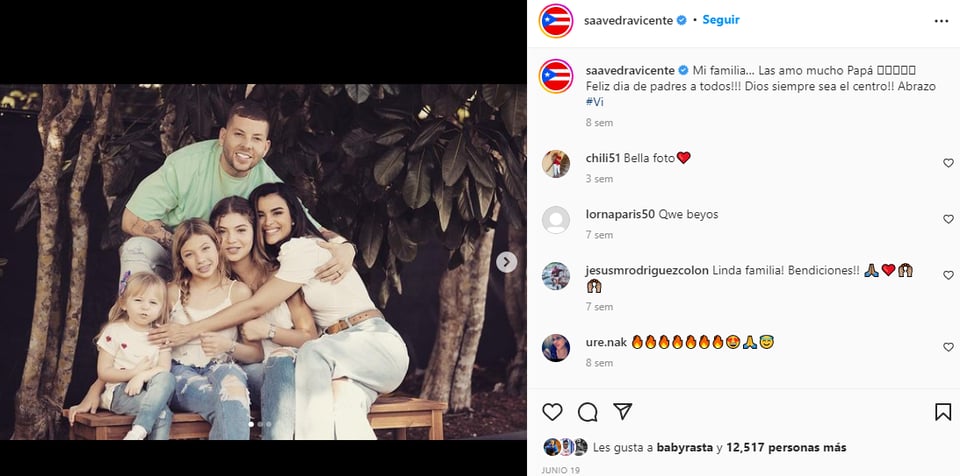 Vicente Saavedra tiene tres hijas