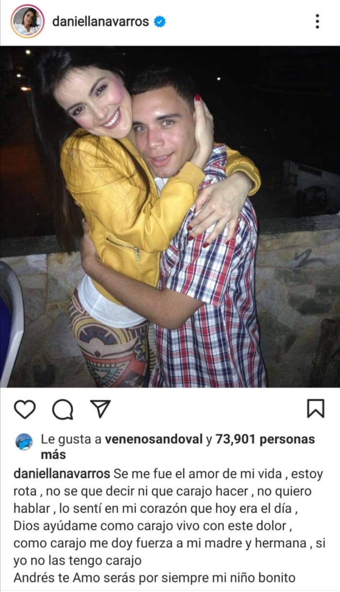 Daniela Navarro's nephew dies