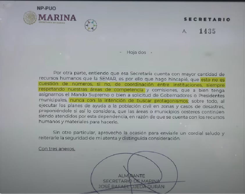 Official documents presidency Mexico