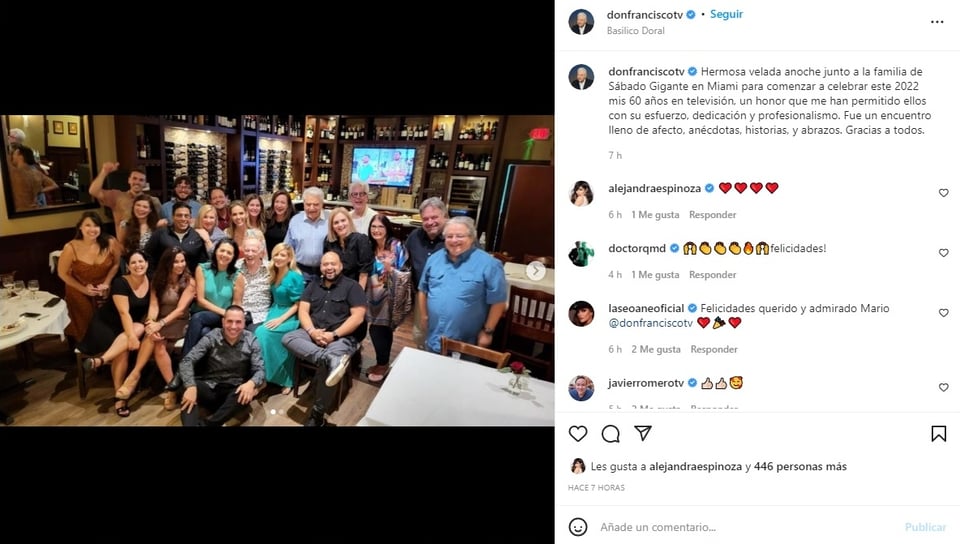 Don Francisco foto elenco Sábado Gigante: Celebra 60 años