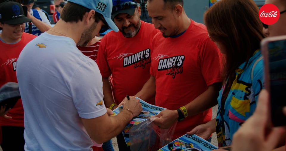 Men wearing the Daniel Suárez Friends shirt