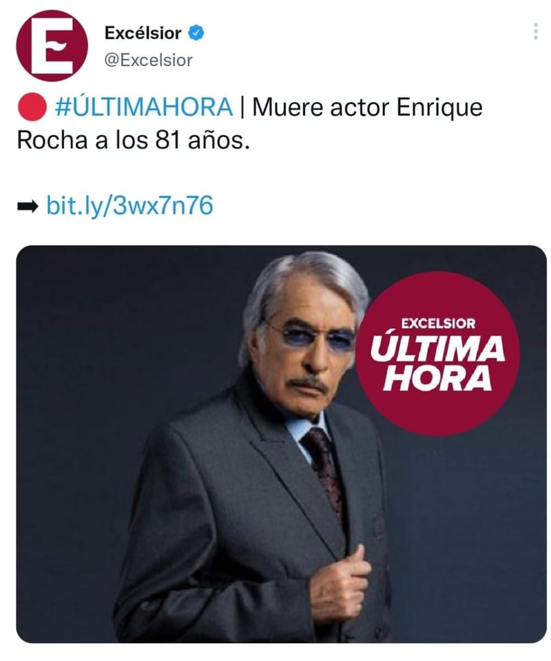 Telenovela actor Enrique Rocha dies at 81