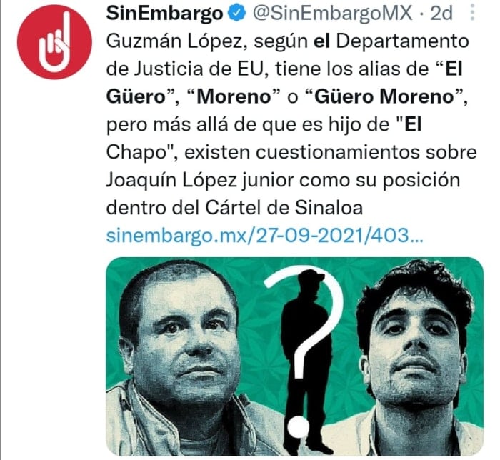 Son of Chapo Guzmán