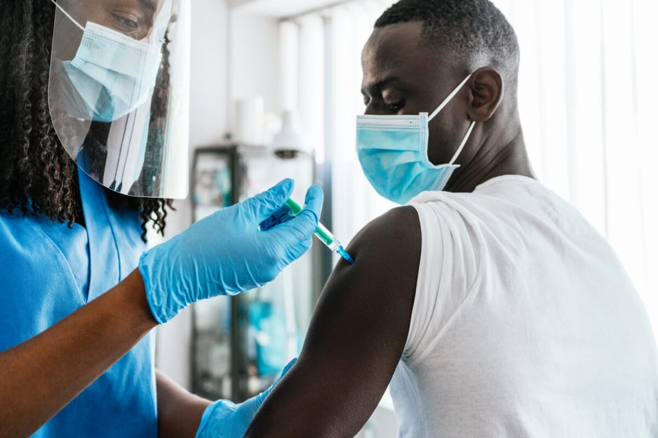 adult man, vaccine, medical, clinic