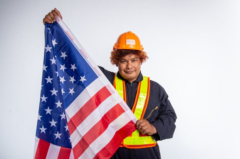 Immigrant worker, American flag, increase h-1b lottery chances