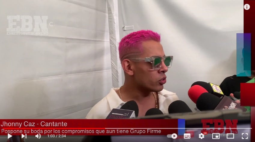 Jhonny Caz aplazó boda