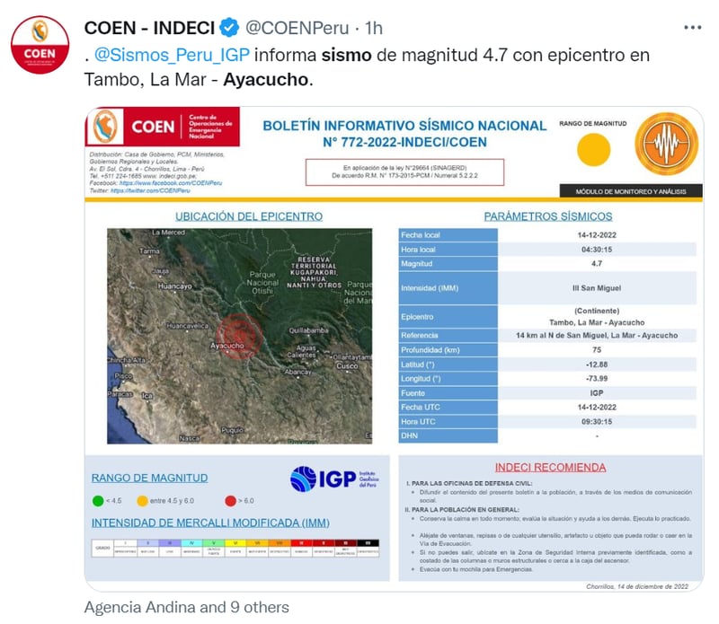 Perú emergencia ejército sismo