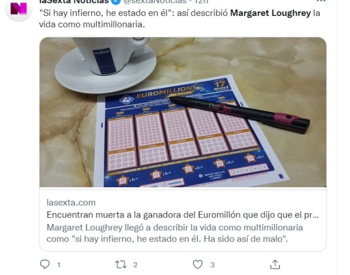 Win lottery and die