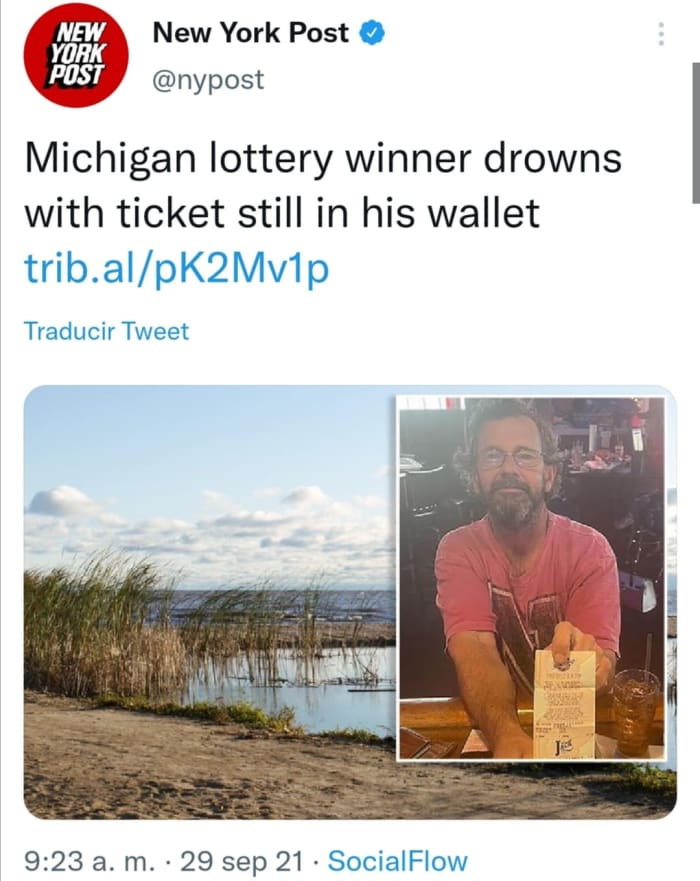 Win lottery and die