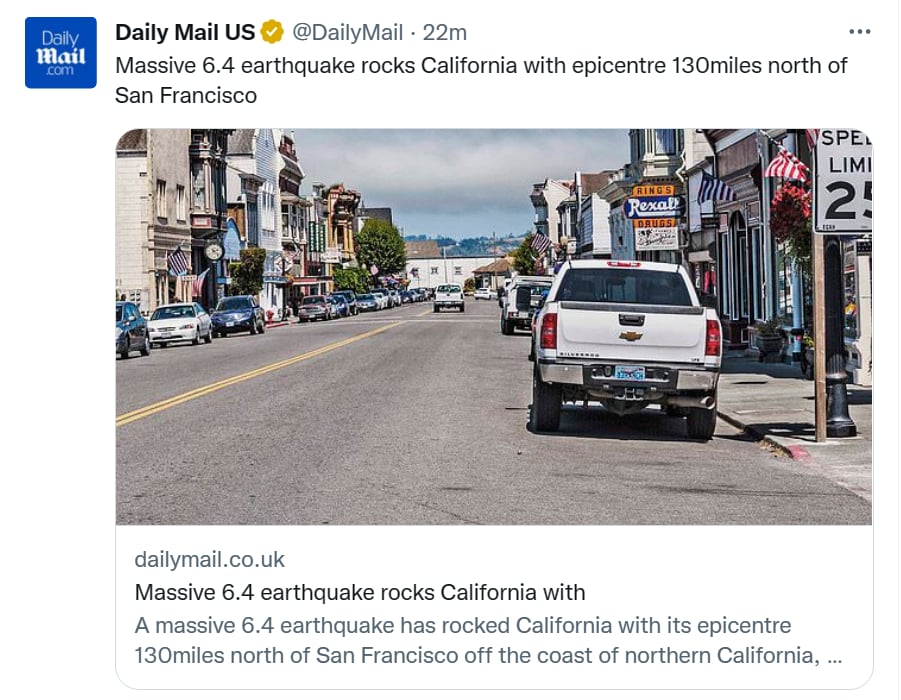 california earthquake