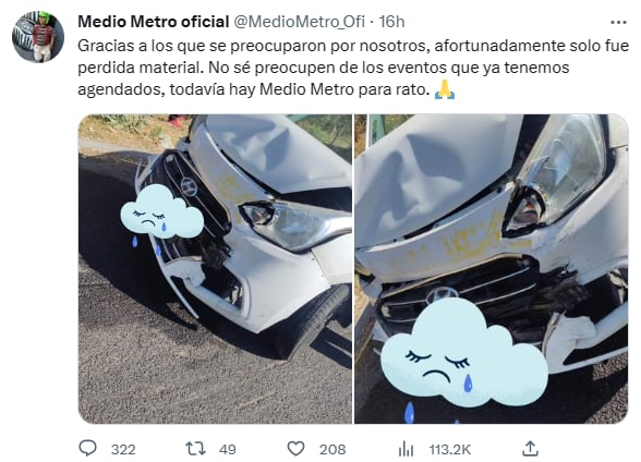 road mishap artist Mexico