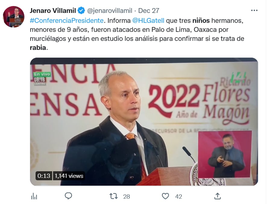 Muere niño rabia México