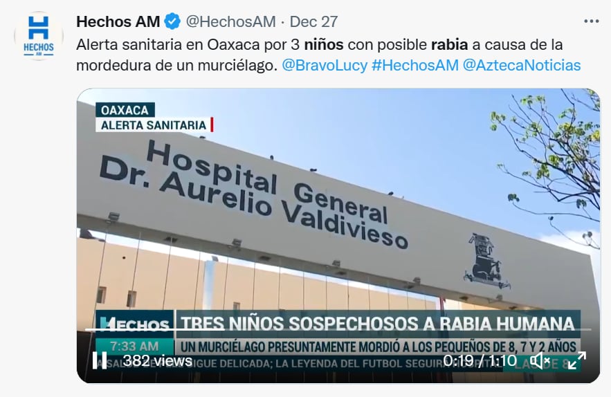 Mueren niños rabia México