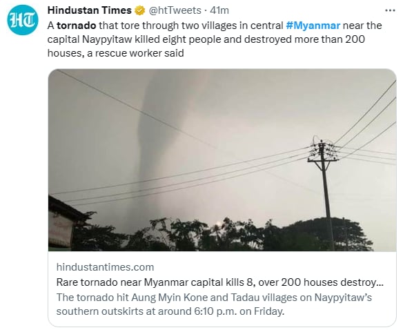 Tornado Myanmar
