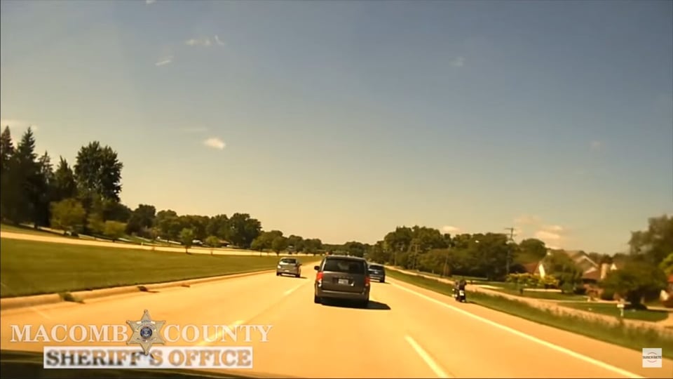 Carretera, autos, calle, policía, dashcam