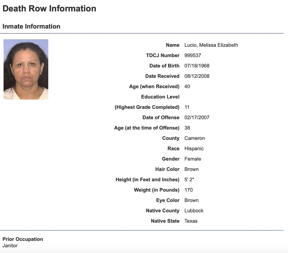 Melissa Lucio suffered domestic violence and sexual abuse in childhood