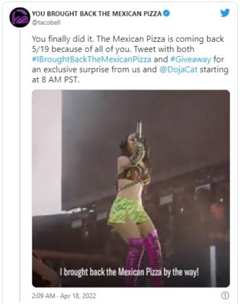 Taco Bell Finally Brings Back Its Mexican Pizza