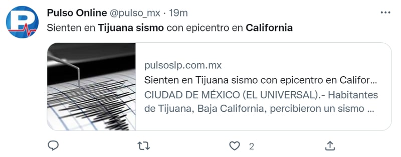 Sismo California Tijuana