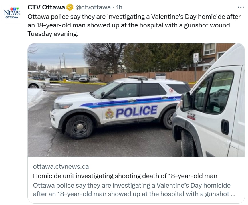 Tiroteo Ottawa muerto