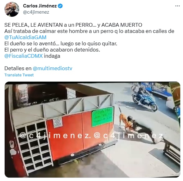 Perro mata hombre México