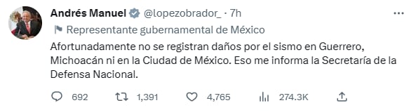 Temblor México