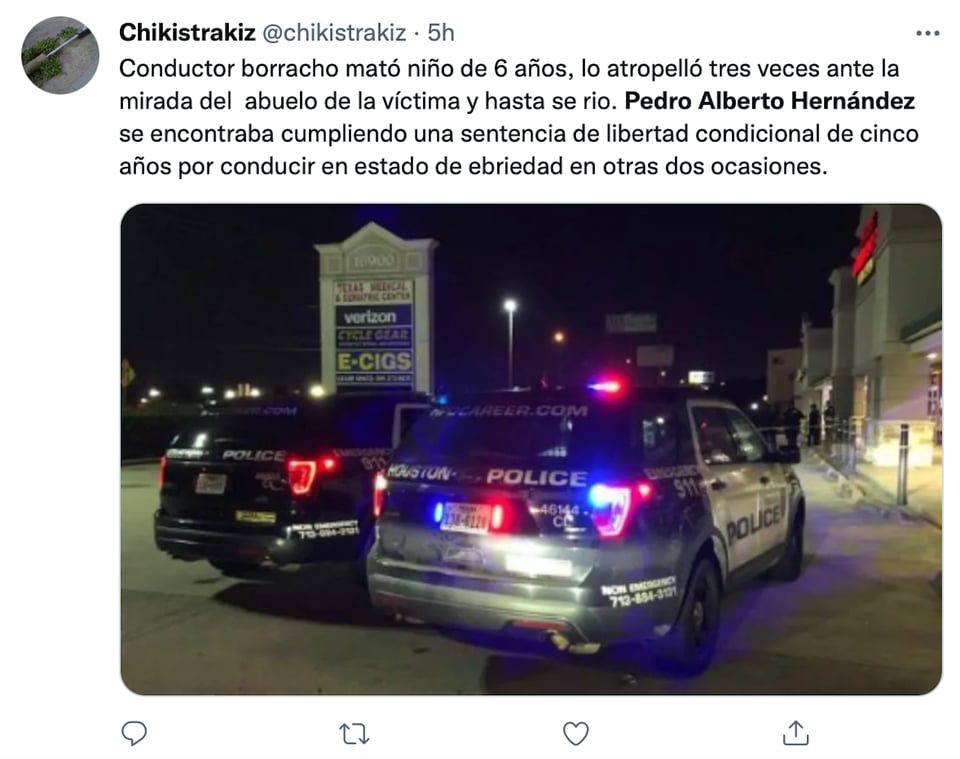 El niño intentó esquivar el golpe de la camioneta
