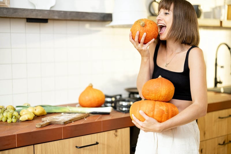 Pumpkins, recipes, woman, kitchen, food, cooking