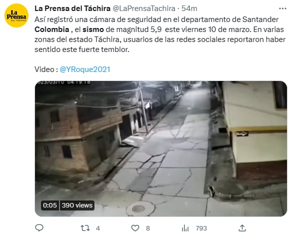 Sismo Colobmia