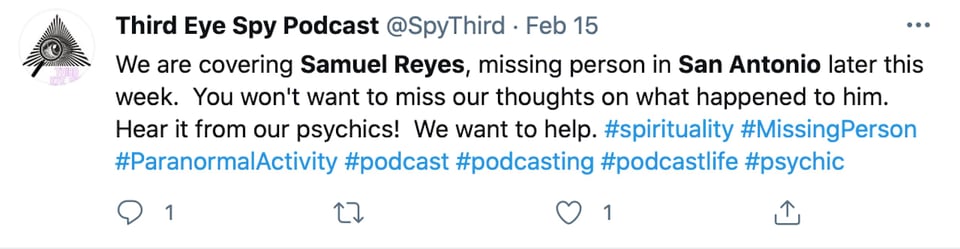 Samuel Reyes disappeared four months ago and is found dead
